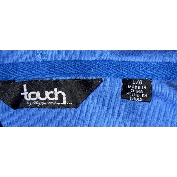 TOUCH ALYSSA MILANO MLB CHICAGO CUBS VELOUR JACKET BLUE Large - Picture 4 of 15